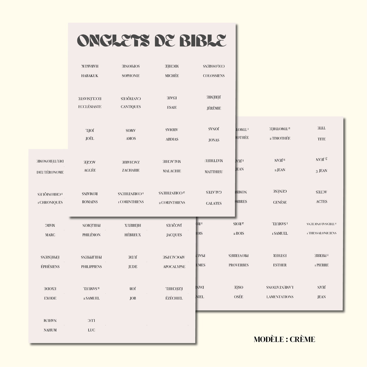 Onglet de Bible