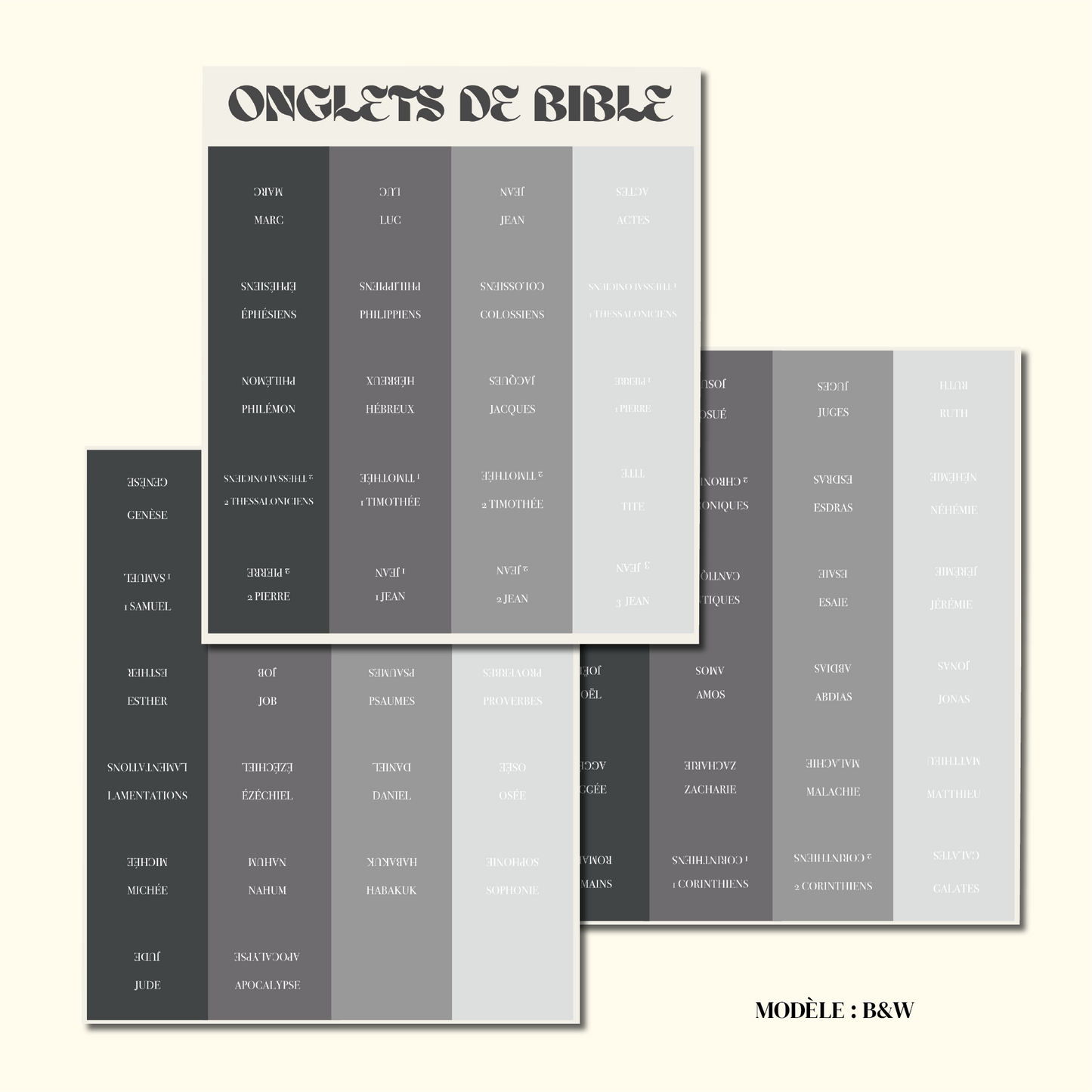 Onglet de Bible