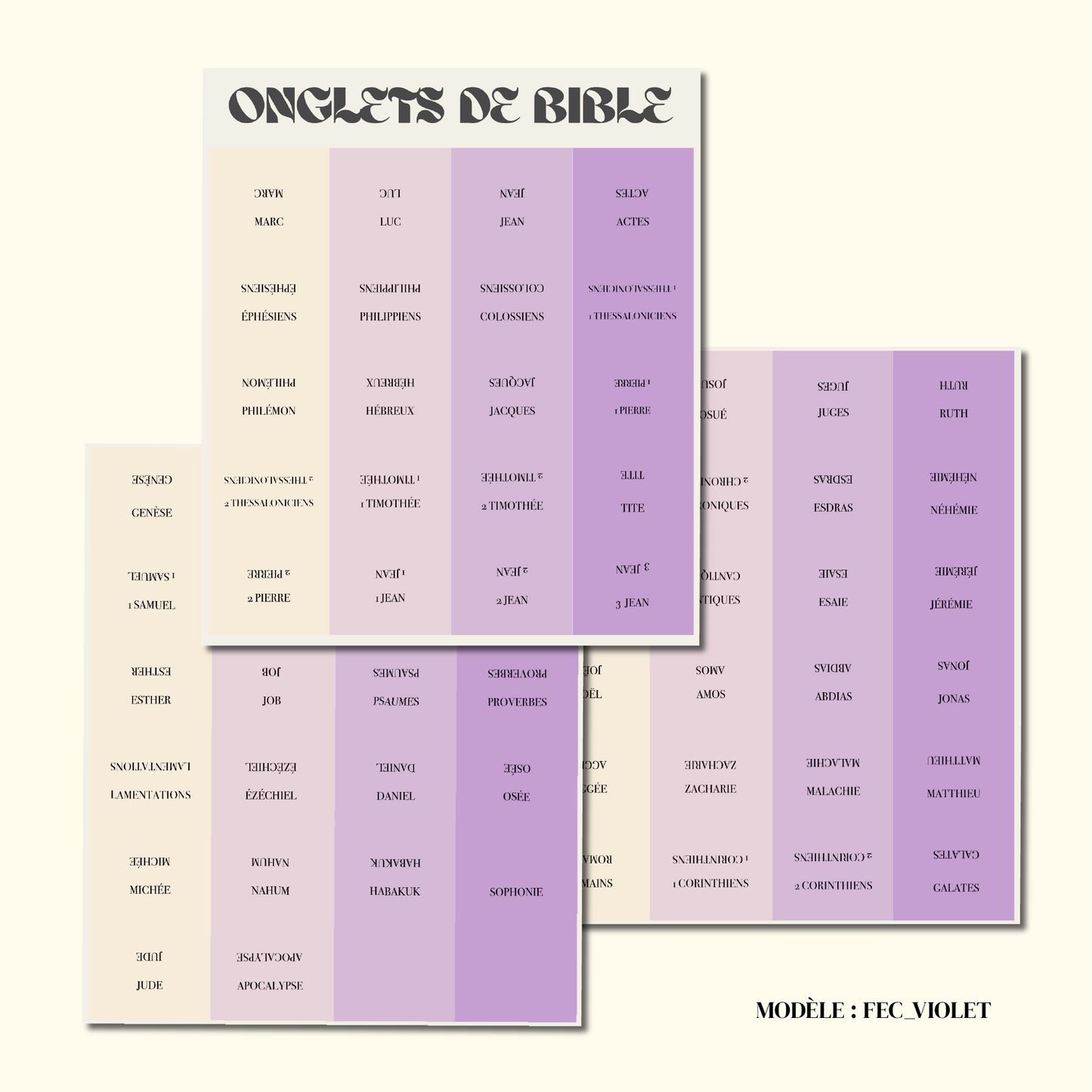 Onglet de Bible